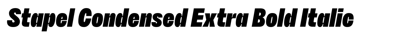 Stapel Condensed Extra Bold Italic image